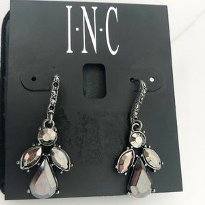 INC Drop Black Stones Pave Earring NWT MSRP $24